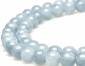 MJDCB akwamaryn naturalny – koraliki okrągłe 10 mm, sznur ok. 35 szt. – zdjęcie 1