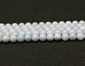 MJDCB akwamaryn naturalny – koraliki okrągłe 10 mm, sznur ok. 35 szt. – zdjęcie 3