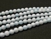 MJDCB akwamaryn naturalny – koraliki okrągłe 10 mm, sznur ok. 35 szt. – zdjęcie 4