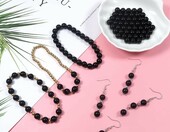 TOAOB FR-CLBD0062 – koraliki z czarnego agatu 8 mm, 100 szt. – zdjęcie 4