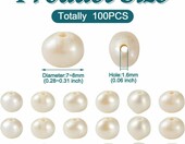 Beadthoven PEAR-BT0002 – perły słodkowodne barokowe 7–8 mm, duży otwór, 100 szt. – zdjęcie 3
