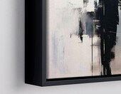Artnova rama pływająca na płótno 50 x 70 cm – drewniana, czarna, z zestawem do zawieszenia – zdjęcie 2