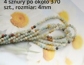 HERZWILD amazonit matowy – koraliki 4 mm, 4 sznury (ok. 370 szt.) – zdjęcie 2