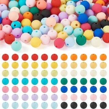 Koraliki caramballa gumowane 8 mm Bestewelry, stan: nowy