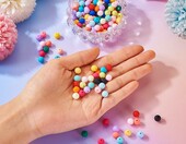 Bestewelry koraliki caramballa gumowane 8 mm, 191 szt. – akrylowe, 14 kolorów – zdjęcie 4
