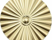 Ieron metalowa dekoracja ścienna 3D, 7 elementów – złote liście – zdjęcie 3