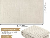 Enyhom dywan do salonu 160 x 230 cm – krótkie włosie, antypoślizgowy, beżowy – zdjęcie 2