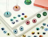 MWOOT kaboszony szklane oczy 12 mm, 100 szt. (50 par) w etui – zdjęcie 5