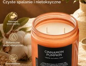 M&SENSE świeca zapachowa cynamon 330 g – wosk sojowy, 2 knoty – zdjęcie 3