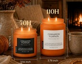 M&SENSE świeca zapachowa cynamon 330 g – wosk sojowy, 2 knoty – zdjęcie 4