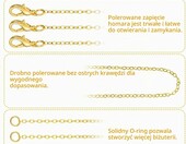 COMNICO łańcuszek jubilerski ze stali nierdzewnej 1,5 mm na szpuli – złoty – zdjęcie 4