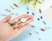 PATIKIL końcówki zaciskowe do wstążek 6–16 mm, 150 szt. – srebrne – zdjęcie 4
