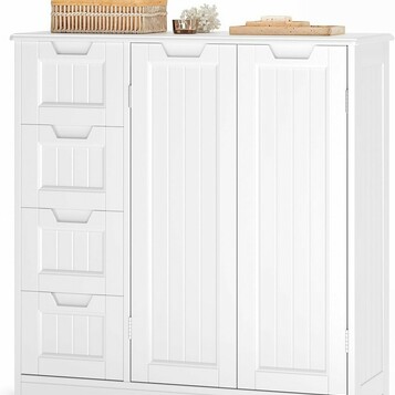 Xbro AP67 szafka kuchenna stojąca 81 x 30 x 83 cm – 4 szuflady, 2 drzwi, biała