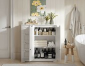 Xbro AP67 szafka kuchenna stojąca 81 x 30 x 83 cm – 4 szuflady, 2 drzwi, biała – zdjęcie 4