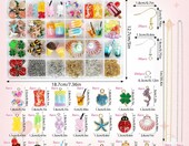 AILUYA zawieszki charms z żywicy, 350 szt. – zestaw do biżuterii – zdjęcie 2