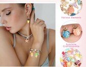 AILUYA zawieszki charms z żywicy, 350 szt. – zestaw do biżuterii – zdjęcie 4