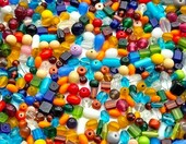 Perlin Mix16 – koraliki porcelanowe i szklane lampwork 6–16 mm, 500 g mieszanka – zdjęcie 1