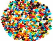 Perlin Mix16 – koraliki porcelanowe i szklane lampwork 6–16 mm, 500 g mieszanka – zdjęcie 2