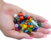 Perlin Mix16 – koraliki porcelanowe i szklane lampwork 6–16 mm, 500 g mieszanka – zdjęcie 4