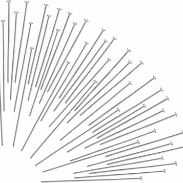 Nogeqi szpilki jubilerskie z płaskim łebkiem 3–5 cm, 600 szt. – stal nierdzewna
