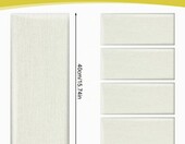 FARYODI panele tapicerowane samoprzylepne 40 x 20 cm, 4 szt. – białe – zdjęcie 2