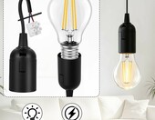 vsshe oprawki żarówki E27 z przewodem, 12 szt. – 250 V, 4 A – zdjęcie 4