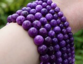 XEDLAMP ametyst naturalny – koraliki okrągłe 10 mm, sznur 35 szt. – zdjęcie 3