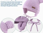 Zimowa czapka niemowlęca z uszkami XIAOHAWANG (stan nowy) – zdjęcie 3