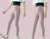 Legginsy dziewczęce sportowe z wysokim HOTUT (stan nowy) – zdjęcie 2