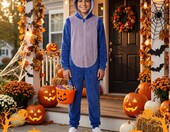 Onesie polarowy z kapturem 3D Five Nights (stan nowy) – zdjęcie 2