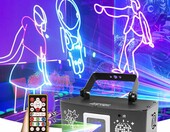 Skaner laserowy RGB DMX512 z pilotem YMLUKzun, stan: nowy – zdjęcie 1