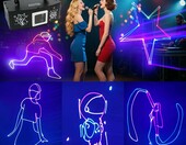Skaner laserowy RGB DMX512 z pilotem YMLUKzun, stan: nowy – zdjęcie 3