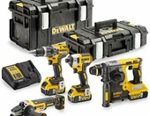 Komplet 4 narzędzi XR 18V 3x5 Ah DeWALT, stan: nowy – zdjęcie 1