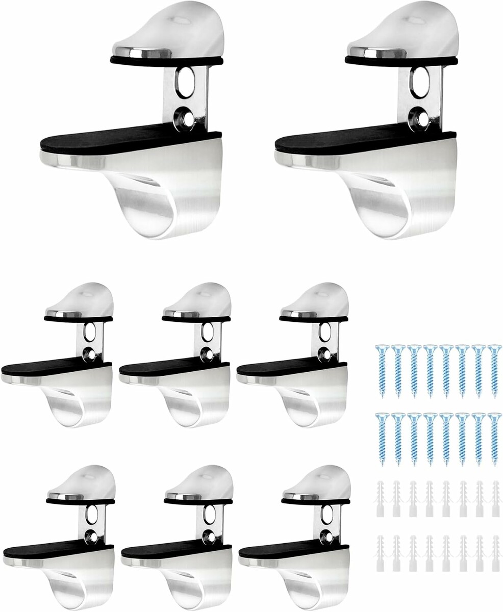 Uchwyty do półek szklanych 3–20 mm QWORK – stan: nowy