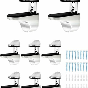 Uchwyty do półek szklanych 3–20 mm QWORK – stan: nowy