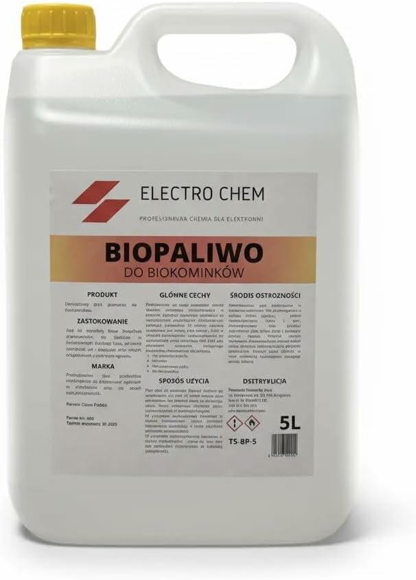 Electro Chem biopaliwo do biokominków 5 l – bezzapachowe, w kanistrze