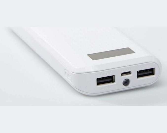Powerbank Remax proda 20000mah 2 porty USB LED biały