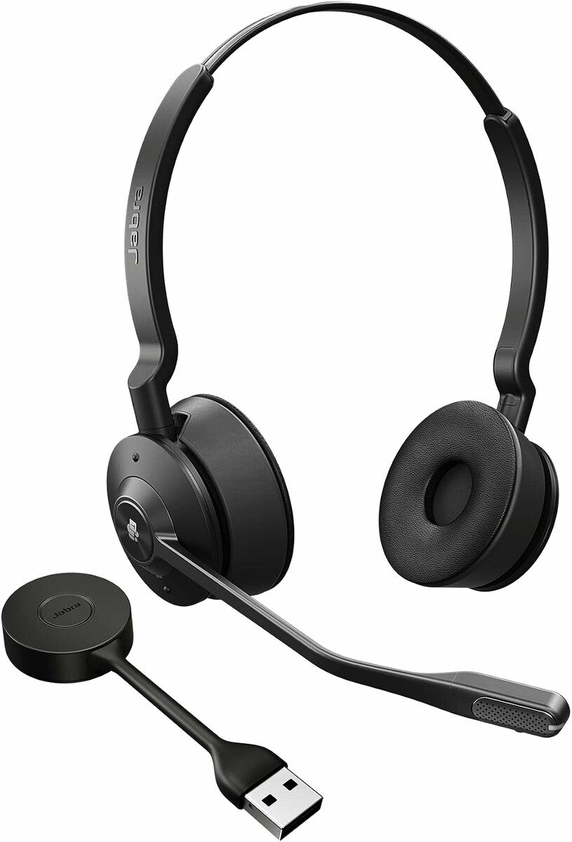 Jabra Engage 55 Stereo USB-A MS – bezprzewodowy zestaw słuchawkowy DECT, czarny