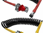 SERTPLAS przewody spiralne M22 czerwony i żółty z głowicami, 4 m – przyczepa – zdjęcie 2
