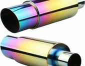 FGHCBGZA strumienica wydechu 55 mm – tłumik prosty uniwersalny, stal nierdzewna – zdjęcie 3