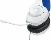 JBL Quantum 100P Console – przewodowy zestaw słuchawkowy do PlayStation, biało-niebieski – zdjęcie 4