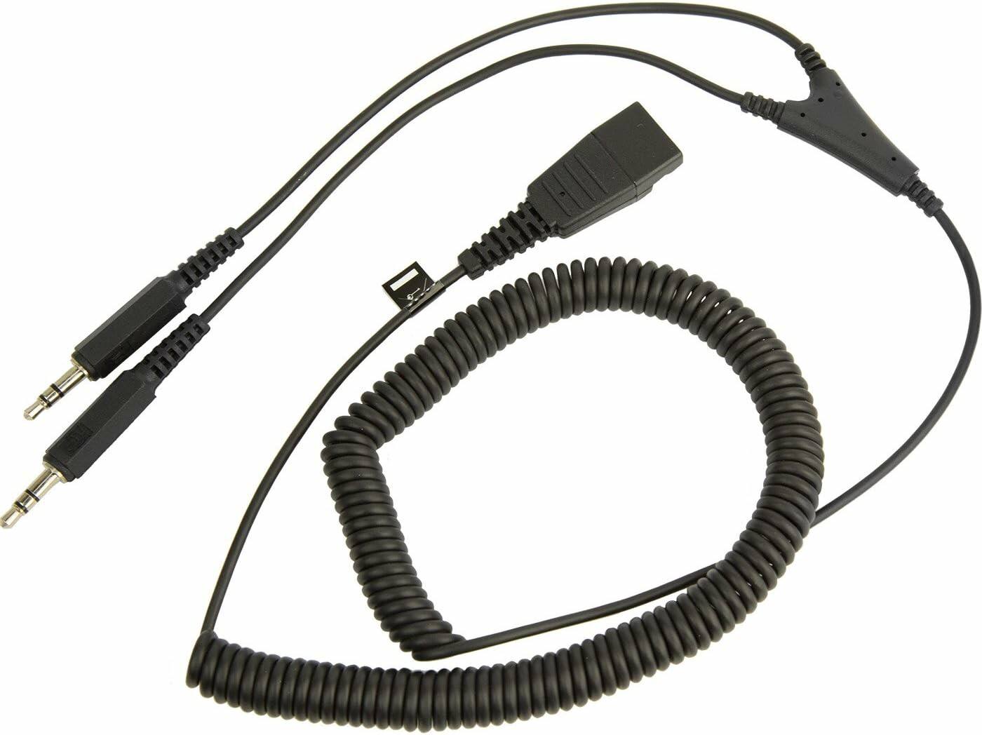 Jabra 8734-599 – kabel spiralny QD na 2 x jack 3,5 mm do komputera