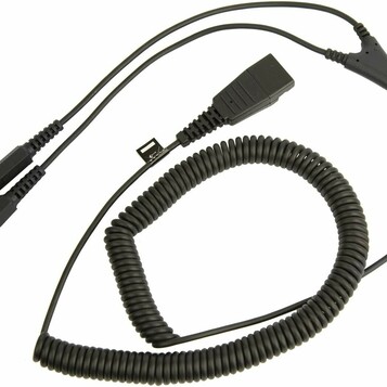 Jabra 8734-599 – kabel spiralny QD na 2 x jack 3,5 mm do komputera