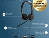 Jabra Evolve 20 MS Stereo USB-C/A – przewodowe słuchawki biurowe z pilotem – zdjęcie 2