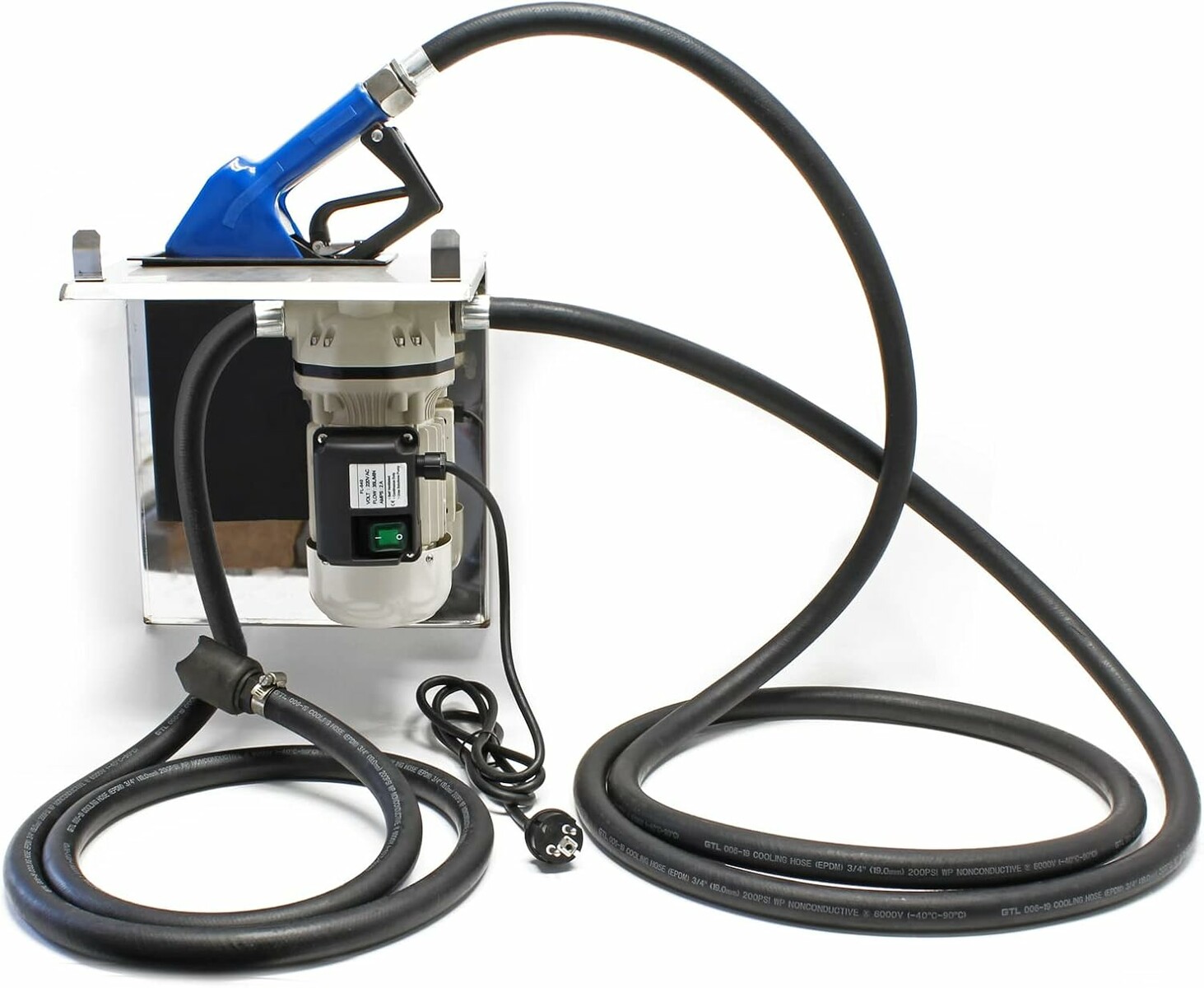 Wiltec 51355 zestaw pompy AdBlue 230 V 40 l/min z pistoletem i płytą