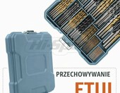 Hi-Spec DT40284 – 130 wierteł HSS tytan, do drewna i betonu w walizce – zdjęcie 2