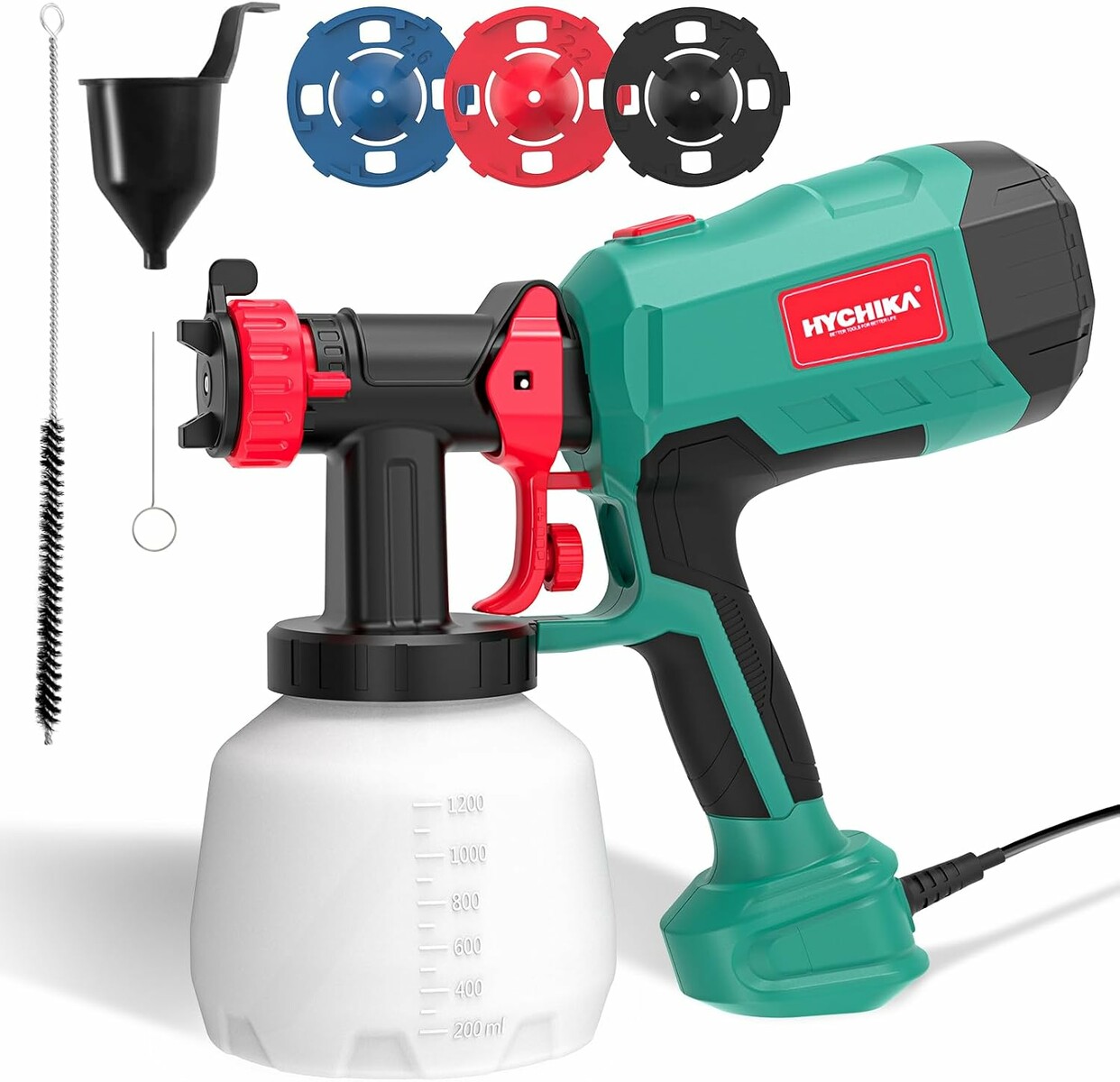 HYCHIKA EP013 elektryczny pistolet lakierniczy HVLP 600 W, zbiornik 1200 ml
