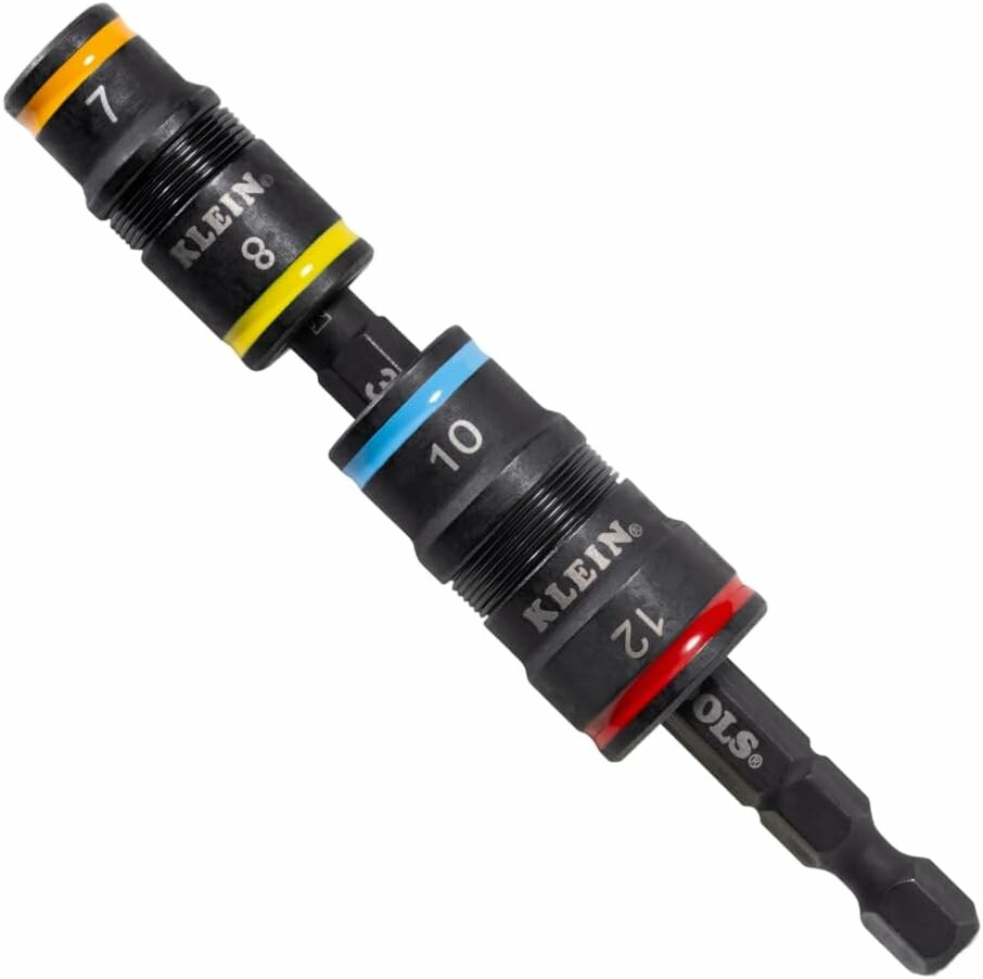 Klein Tools 32932M – nasadki udarowe 4 w 1 metryczne 7/8/10/12 mm z trzpieniem