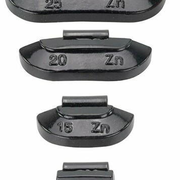 HASKYY ciężarki nabijane do felg stalowych 5–30 g – 225 szt., czarne