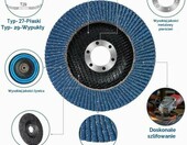 flintronic 10 tarcz listkowych 125 mm do szlifowania, ziarno 40/60/80/120 – zdjęcie 2